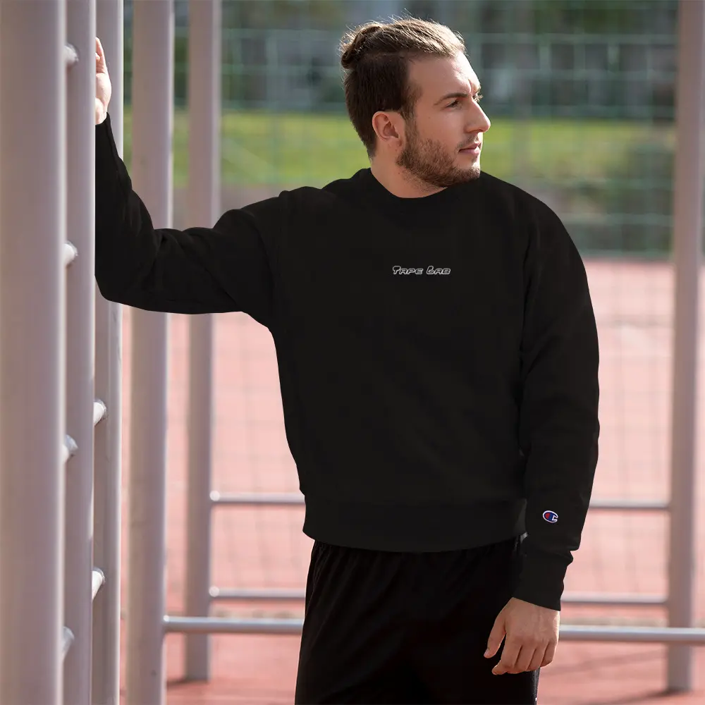 Tape Lab Bubble Sweatshirt Soft Embroidered Hoodie Sleeve