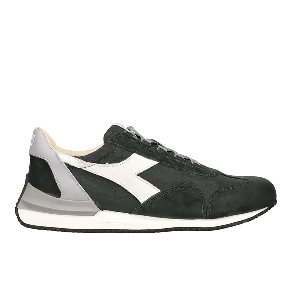 diadora Mens Equipe Mad Nubuck Stone Wash Lace Up Sneakers Shoes Casual - Green
