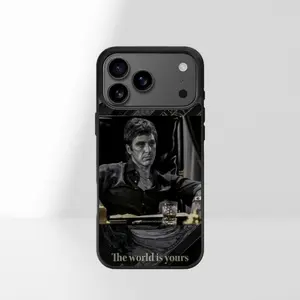 Tony Montana Phone Case, Scar Face Slim Phone Case, The World Is Your Movie, Gift For Fans, Accessories, For iPhone11 12 13 14 15 16 17 Promax