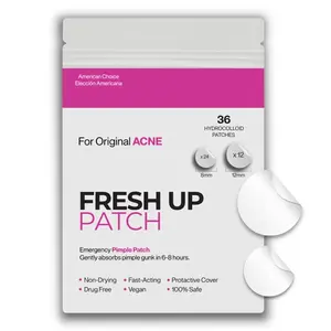 Fresh up The Original Pimple Patches Hydrocolloid Salicylic Acid Infused with Tea Tree Oil For Covering Whitehead, Zits and Blemishes with Makeup sponge, 2 Sizes (8mm & 12mm), 36 Count