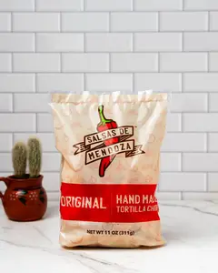 Salsas de Mendoza Hand-Made Tortilla Chips - Lightly Salted, 11oz Bag - Corn, Crunchy