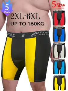 Men's Plus Size Underwear Set, Boxer Brief, Breathable Mesh Fabric, Comfort Fit Design, Ideal for Daily Wear & Active Lifestyle