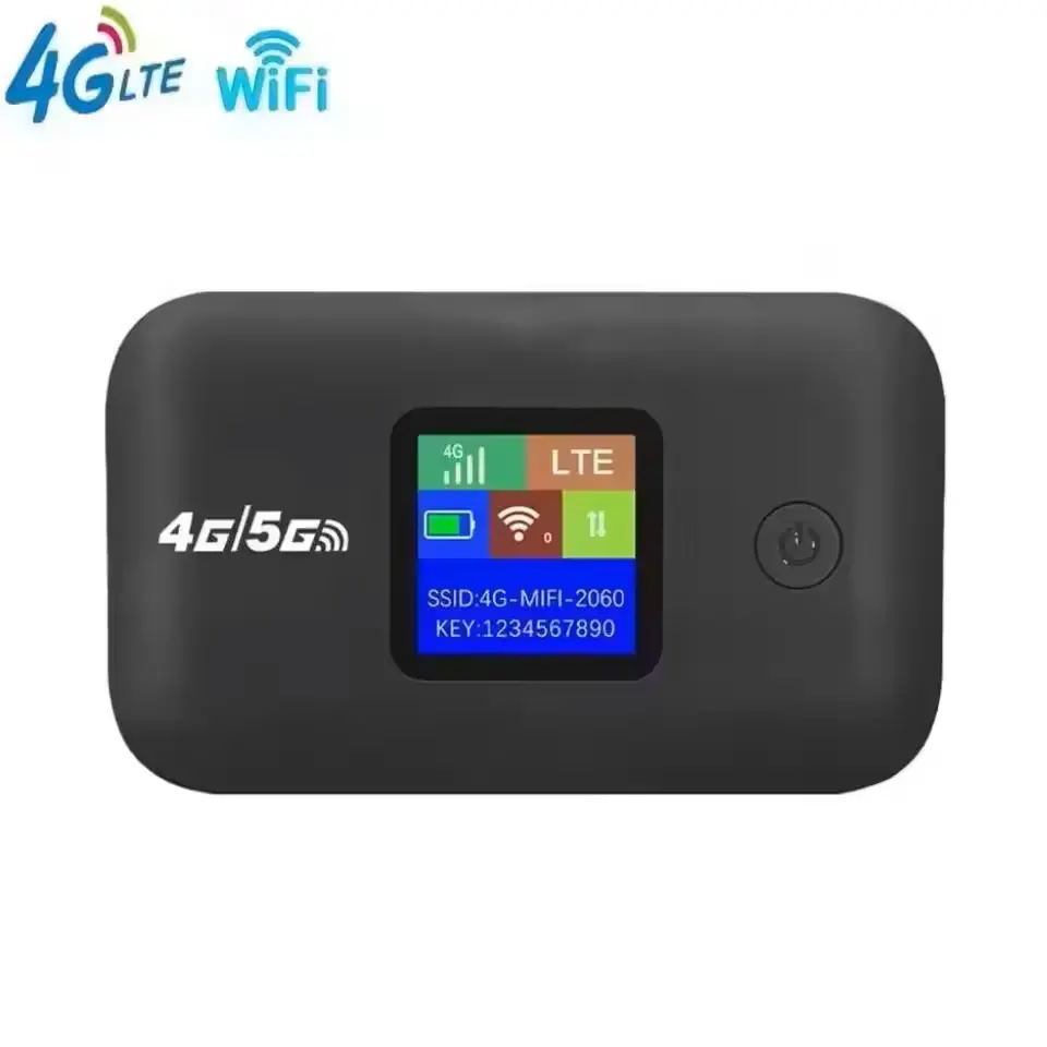 Portable Pocket Wi-Fi 4G LTE Mobile Hotspot Router Modem with SIM Card Slot, LED Display, B1-B7 Bands, 10-Device Connectivity - Wifi Portable, 4G High-Speed Internet, Outdoor Gadget for RV Users, Wireless Wifi Hotspot
