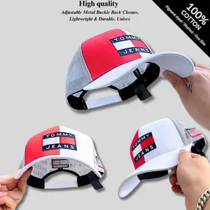 Tommy Jeans Baseball Trucker Cap – Mesh Back Snapback Hat, Streetwear Essential, Gorras Para Hombres