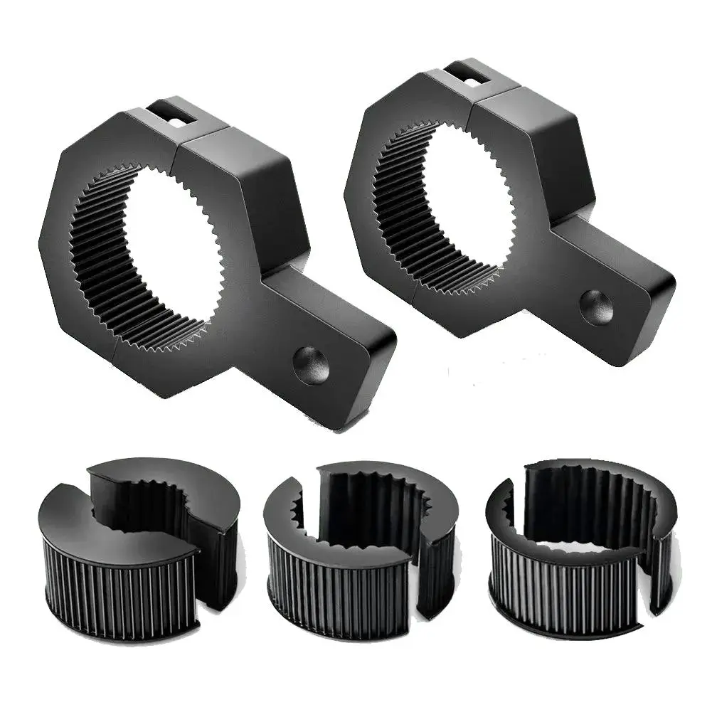 Nilight Aluminum Alloy Vertical LED Light Bar Mounting Kit - Rubber Vibration-Proof, 1/1.5/1.75/2in Pair, Vehicle Roof Rack Accessory
