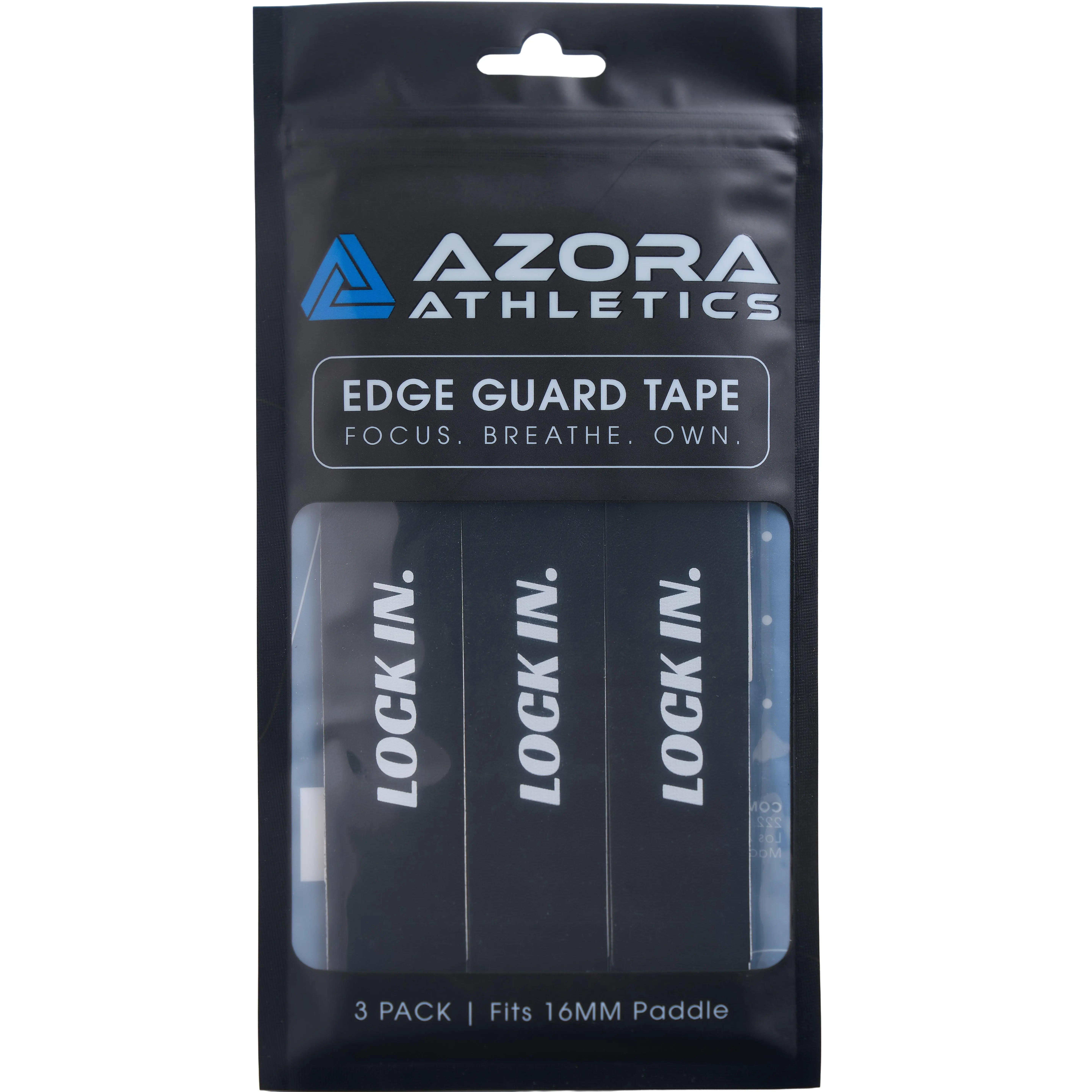 Pickleball Edge Guard Tape - “LOCK IN.” / 16mm - Black