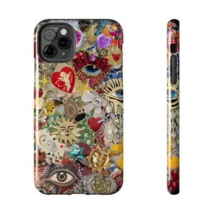 Vintage Mosaic Charm Phone Case, Mosaic Tiles Case, Mosaic Art, Aesthetic Trendy Jewel Applicable to iP15Promax ip14Pro mobile phone case 12 trendy brand 13 anti-fall cover 14Promax 15Pro cute Plus phonecase Accessories Acrylic casetify