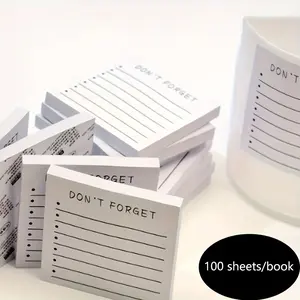 100 Sheets Self-Adhesive Sticky Notes, Reminder Learning Memo, Portable Reading Log, Book Page Markers, Ideal for Planning, Home, Office Use