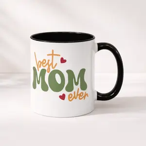 Best Mom Ever Mug | Color Accent Ceramic Coffee Cup