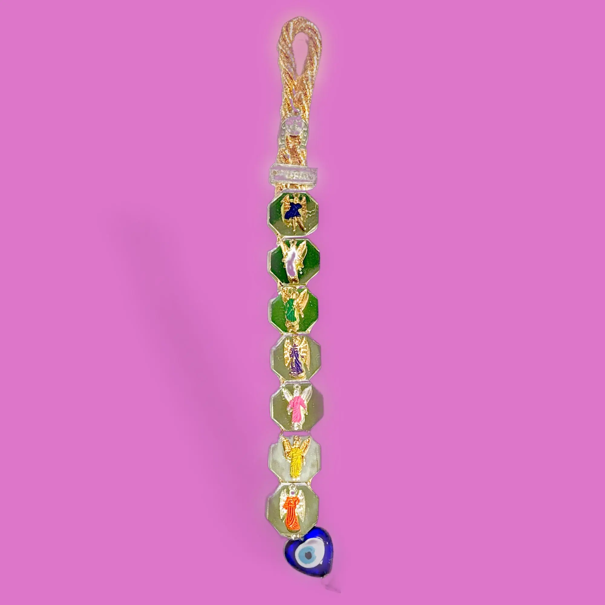 7 Archangels Protection Amulet - Evil Eye Charm Yoruba Religious Ornaments, Home Decor for Spiritual Sacred Spaces