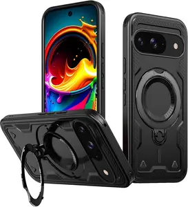 For Google Pixel 10 / 10 Pro XL Shockproof Cover Case  360 with Spin Magnetic Stand