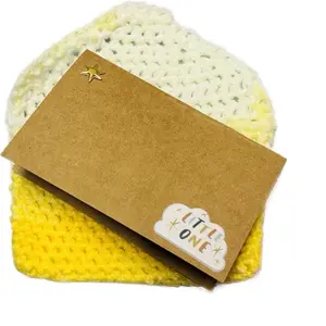 Handmade Baby Gift Card with Hand-Crocheted Keepsake Envelope