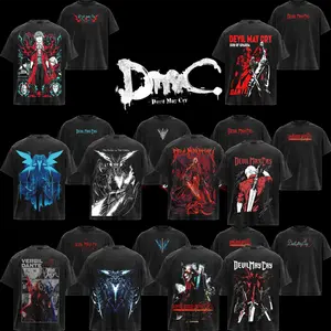 [COLLECTION] Limited Devil May Cry - Vintage Edition Double Printed Oversize Lightweight Acid Washed Tee, DMC Fans, Devil May Cry Game Graphic Tee, Streetwear Unisex Oversize Gift for RPG Game, Summers Outfits, Gift for Anime Fans, Gift For Him Her
