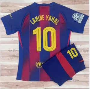 25/26 Spanish Club Style Soccer Kit – Lamine Yamal #10 Inspired Fan Jersey Set, Breathable Thai Polyester