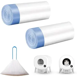 SAGAETR 120 Cat Litter Box Liners Self Cleaning Litter Box, Extra Thick Heavy Duty Cat Litter Bags Replacement, Cat Litter Box Liners 3-4 Gallons of Capacity