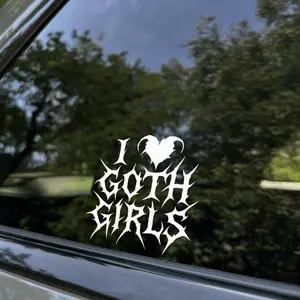I Heart Goth Girls Death Metal Style Vinyl Car Decal