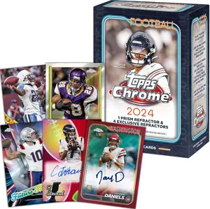 2024 Topps Chrome Football Cards Factory Sealed Value Box