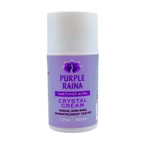 PURPLE RAINA Self Care Amethyst Aura Cream 1.7 oz - Ultra Calming, Hydrating & Regenerating for Face & Body