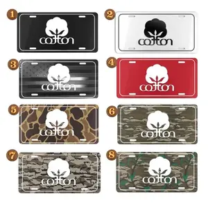 8 Styles Cotton Camo License Plate Collection, bubba truck, truck license plate, Car Accessory, 12" x 6", 100% Aluminum, Includes 4 Pre-Drilled Holes, Assembled in the USA