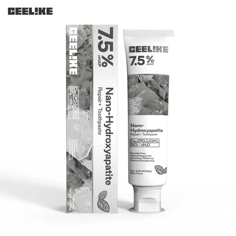 【CEELIKE】Fluoride-Free Nano Hydroxyapatite Toothpaste | Advanced Enamel Repair & Long-Lasting Fresh Breath | Mild Mint | 4.23 oz B