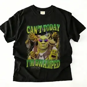 Shrek funny shirt, Shrek says "I can't do it today, I'm extremely busy" shirt, internet meme funny shirt, unisex, fashionable and trendy, simple and versatile