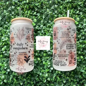 Vulgar Affirmations Glass Cup