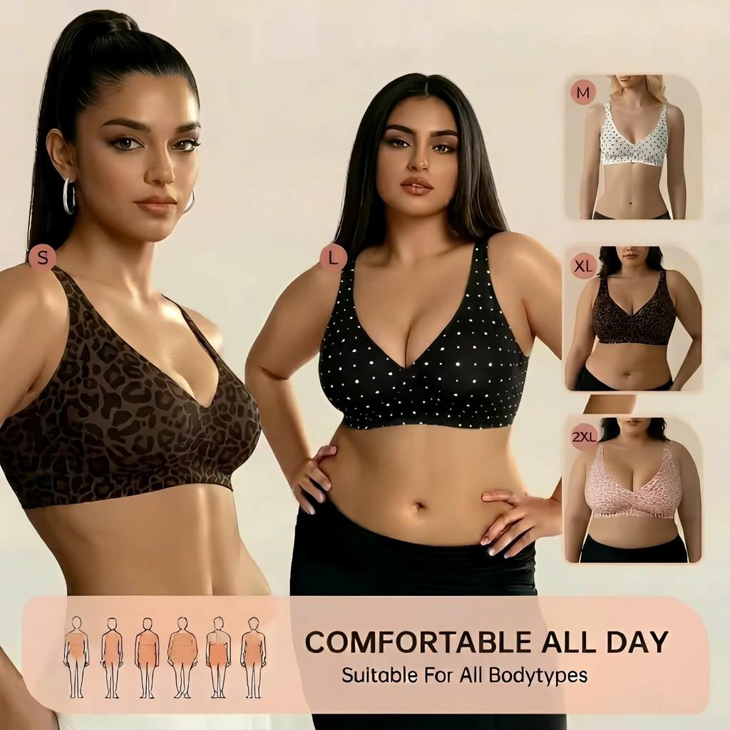 1/2/3/4/5 PCS Jelly Wireless Womens Comfortable Wireless Bras Push Up Bralettes Seamless Tshirts Bras Deep V Everyday Bras S 4XL