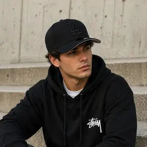 LA Dodgers Blackout Cap – New Era 9FORTY Adjustable Snapback, Unisex Style, Streetwear LA Dodgers Cap