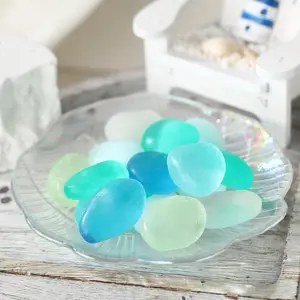 Lineshading 200g Baby Shower Favors Soaps Sea Glass Decorative Soaps Mini Sea Glass Decor Birthday Gifts for Bathroom Wedding Bridal Guest Return Prizes Gender Reveal Birthday Party Decor