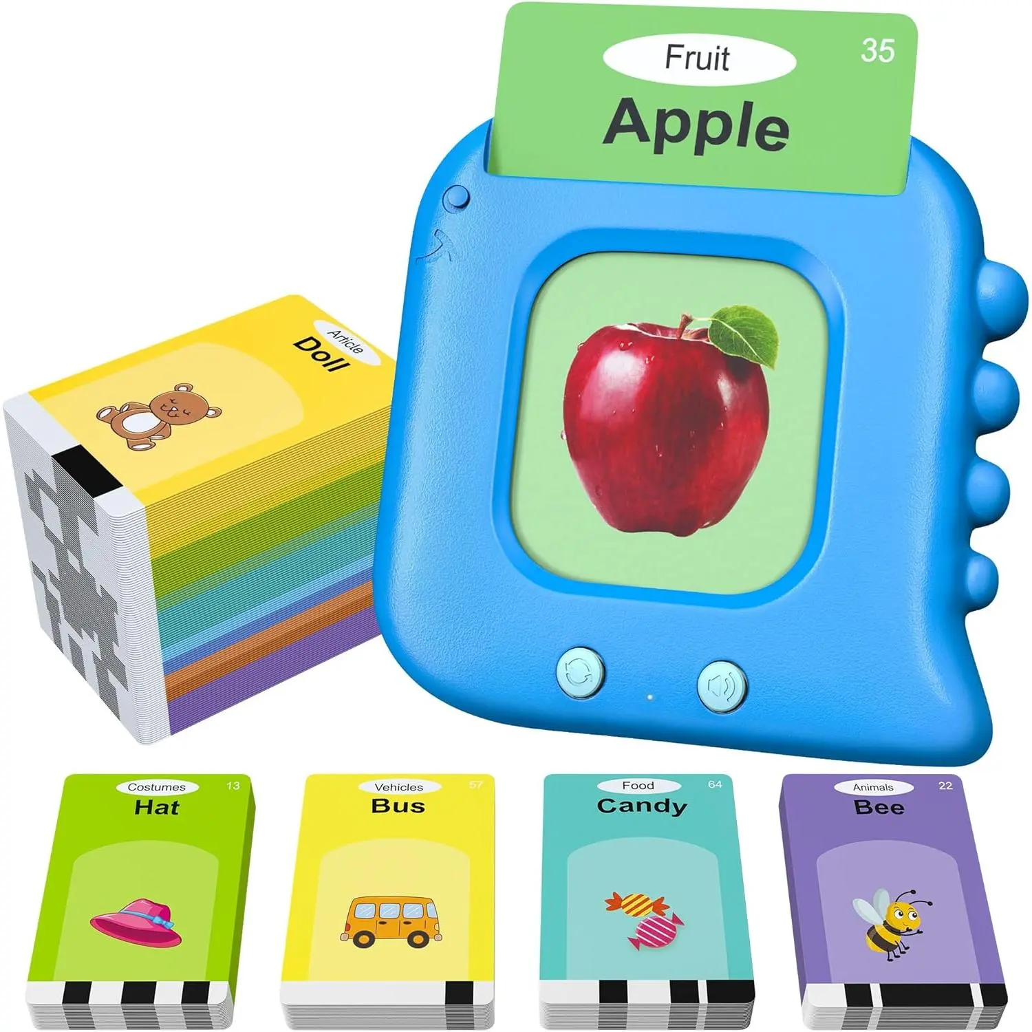 Talking Flash Cards for Kids - 240 Sight Word Flashcards, Double-Sided Cards with Animals, Montessori Autism Sensory Toys, Speech Therapy Educational Gifts for 1-5 Years Old Boys & Girls