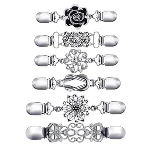 6 Pieces Vintage Shirt Dress Cardigan Clip, Waist Clip for Women, Sweater Shawl Brooch Jacket for Clothing