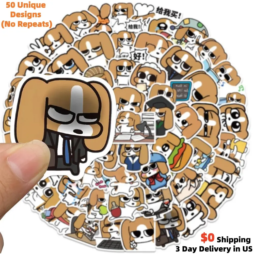 60PCS Beagle Dog Stickers Kawaii Cartoon Puppy Vinyl Waterproof Decals for Kindle Laptop Water Bottle Phone Case Adorable Beagle Mom Gifts for Girls Kids Teens Cute Animal Art Stationery Pack PVC Matte Film Printing Waterproof Re-adhesive - Cellphone