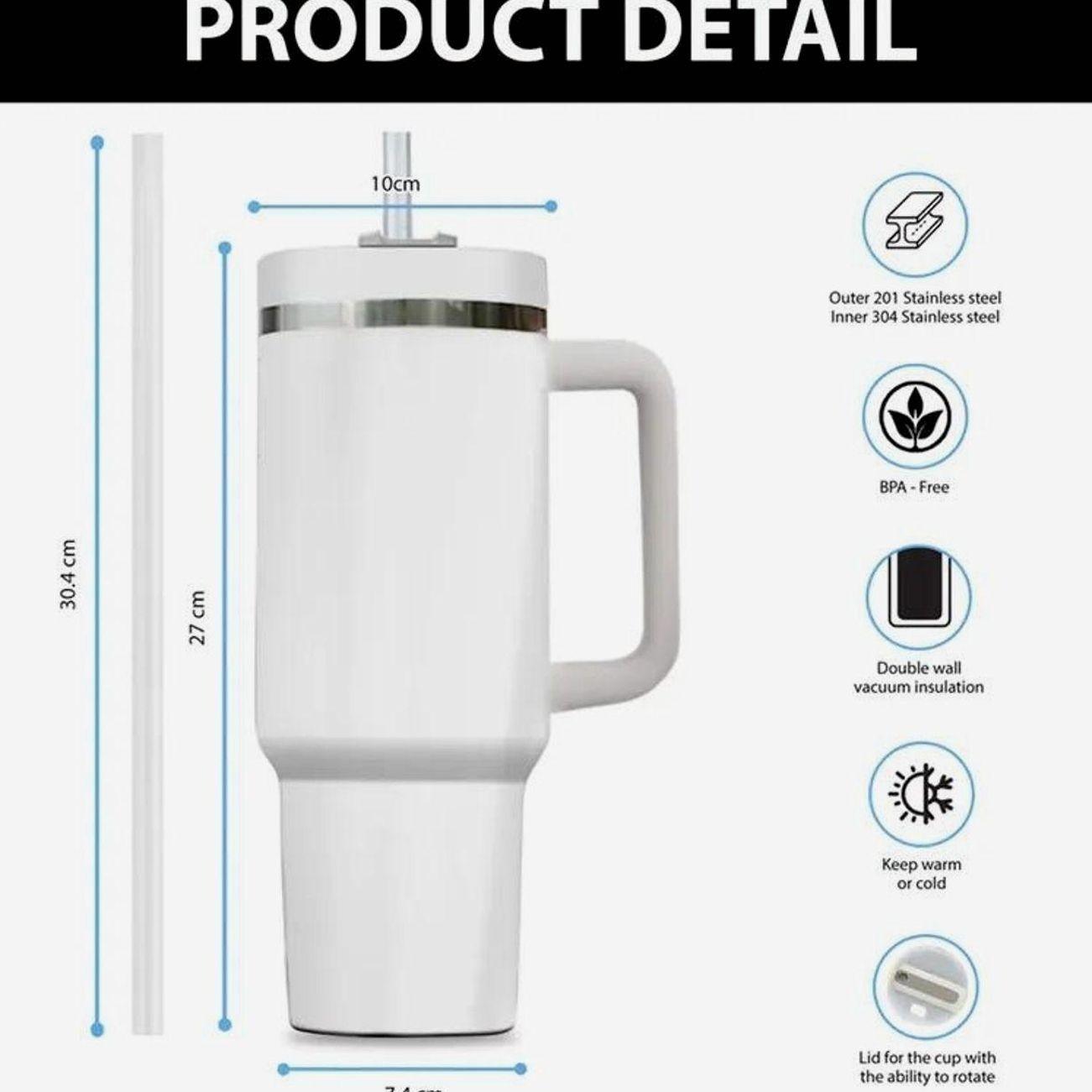 Godzilla 40oz Insulated Tumbler with Handle & Straw - Leak-Proof Stainless Steel Vacuum Flask - Cool Monster Gift for Fans & Coffee Lovers