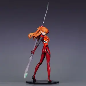 Neon Genesis Evangelion EVA Asuka Combat Suit Pretty Girl Figure Anime Game Ornament