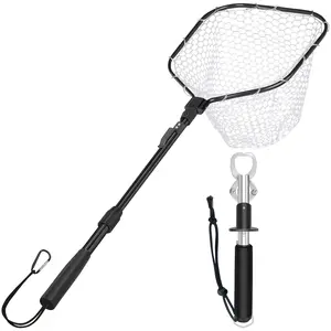 Quick Grab Fishing Net, Rubber-Coated Fishing Net, Fishing Net For Salmon, Gifts For Fishing Lovers