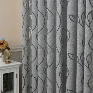 1pc Modern Lightweight Embroidered Curtain, Easy to Hang Polyester Fabric, Ideal for Bedroom/living Room/office Decoration