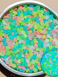 1pcs 1cm Glow-In-The-Dark Pebbles, Natural Stone for Garden Fish Tank Decor, Fluorescent Archaeological Stones, Cross-Border Supply