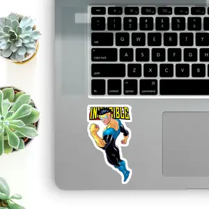 Invincible Logo Edition Vinyl Sticker, Mark Grayson Strong Hero Comic Sticker, Laptop Skateboard Decor, Fan Gift