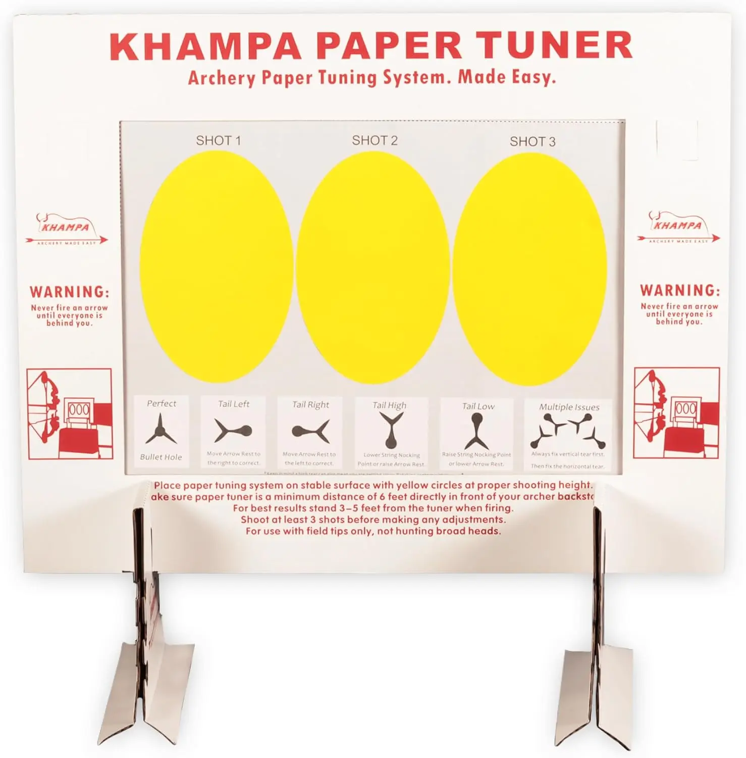Paper Tuner for Archery Hunting | 12-Sheet Paper Tuning System for Accurate Arrow Flight Alignment | Archery Practice & Bow Tuning Accessory