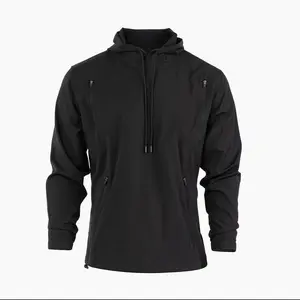 STR-8 Jacket Black - Travel Hoodie with Kangaroo Pocket for Arm & Shoulder Support Lightweight & Packable for Long Flights
