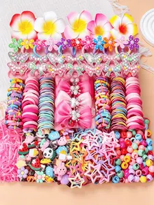 546pcs/sets- Girls Hair Accessories Set - Colorful Cartoon Hair Clips, Flower Barrettes & Elastic Hair Ties, Soft & Non-Slip Styling Kit, Perfect for Daily Wear, School, Parties & Birthday Gifts for Girls.