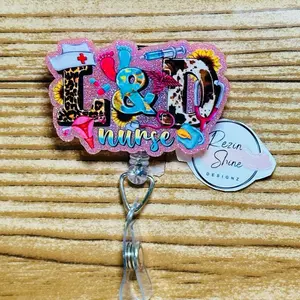 Labor and Delivery Nurse Pink Badge Reel