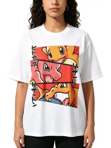 Vintage Washed Fire Dragon Evolution Graphic T-Shirt, Oversized Black Streetwear Tee