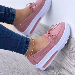 Women'S Wide Loafers Shoes Suede Moccasins Wide Platform Shoes, Moccasin Penny Loafers Slip On Work Shoes Ladies Comfort Walking Shoes Casual Shoes