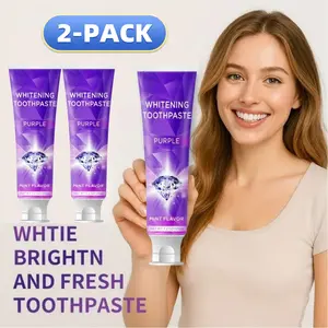 2-Pack 120g Whitening Toothpaste, Home Cleaning Toothpaste, Mint Flavor, Deep Clean, Fresh Breath, Oral Care Balm, Bright White Toothpaste