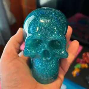 Custom skull head-specify color Decor Decoration Epoxy Ornaments Smooth