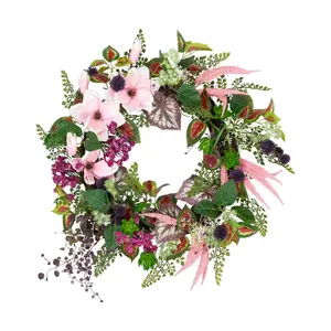 Northlight Succulent and Fern Spring Floral Wreath 24-Inch Northlight Succulent and Fern Spring Floral Wreath 24-Inch