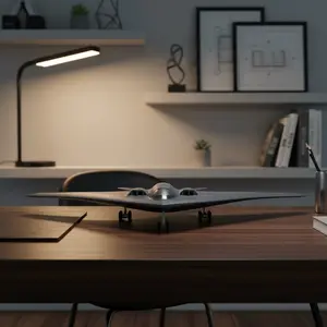 B-2 Stealth Bomber Model Scale Aircraft Replica, Display Stand Included, Home Office Decor, Perfect Gift for Aviation Enthusiasts