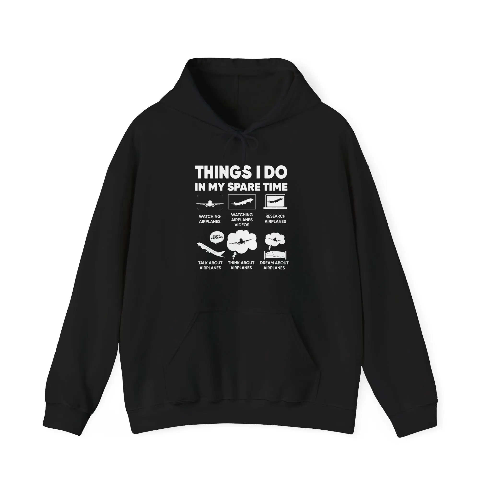 Airplanes Things I Do In My Spare Time Flying Pilot Hoodie, Airplane Fans Women Men Christmas Gifts Aviation Lovers Hoodie