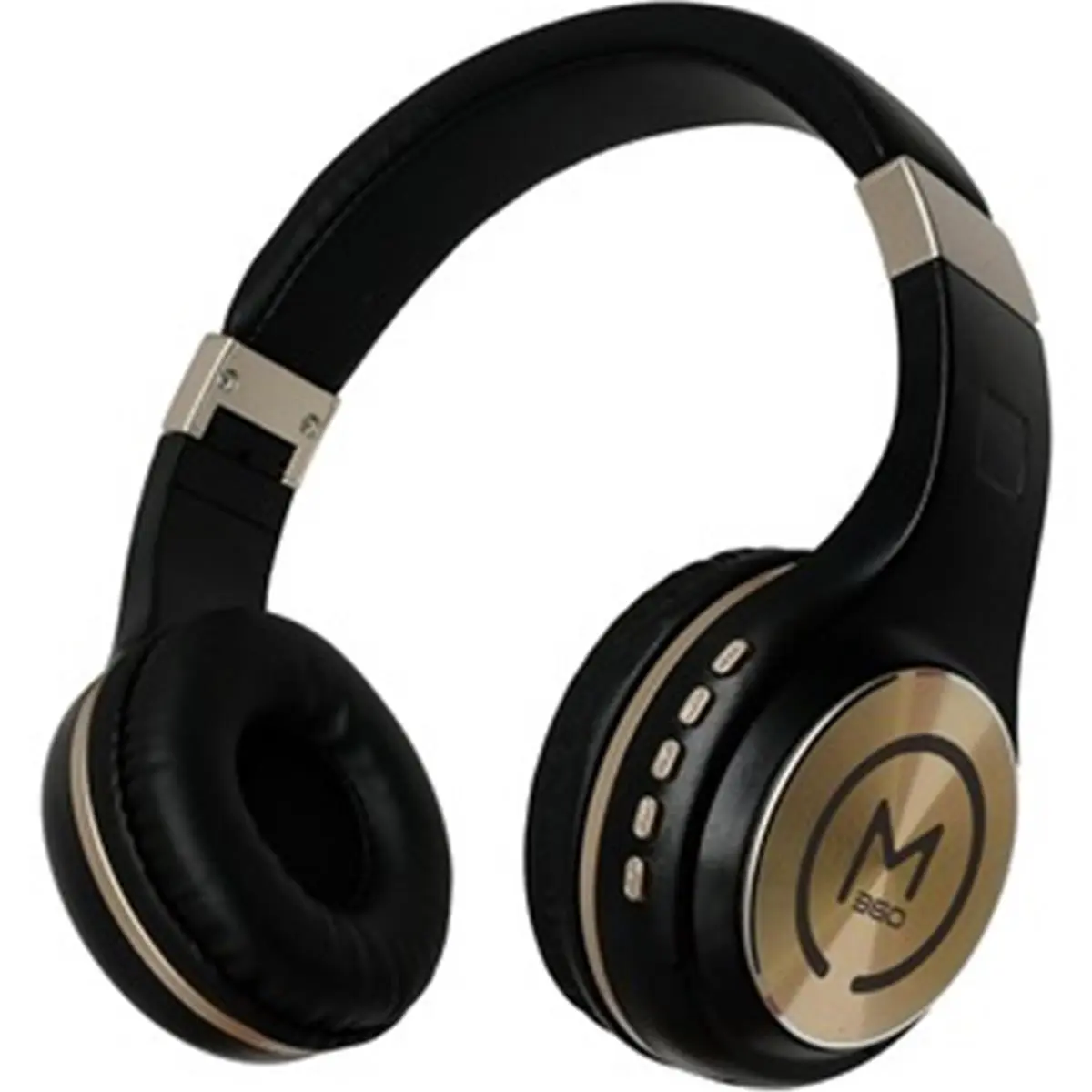 212 MAIN Morpheus 360 Black & Gold On-Ear Headset - Wireless Bluetooth Device with Built-in Mic, Passive NC, Rechargeable, 3.5mm Aux Support, Auxiliary Input, Charging Cable Included (for Sports & Outdoor Cycling Leisure)